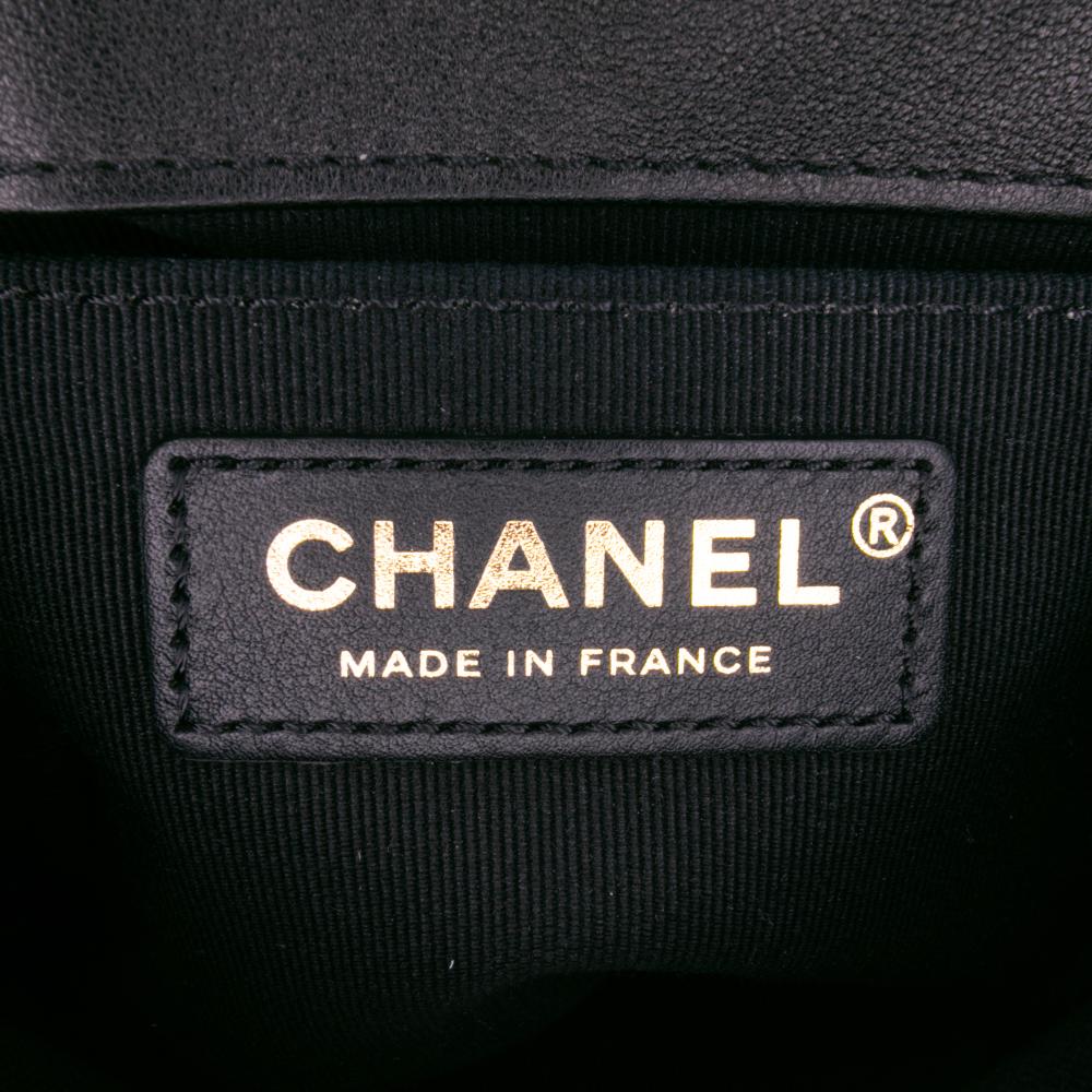 Chanel AB Chanel Black with White Off White Velvet Fabric Mini Quilted Place Vendome Single Flap France