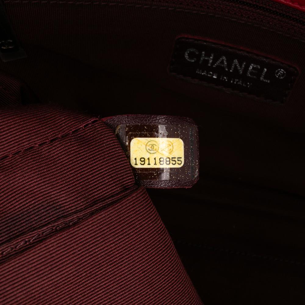 Chanel B Chanel Red Lambskin Leather Leather Medium Quilted Lambskin and Caviar Bi Coco Flap Italy