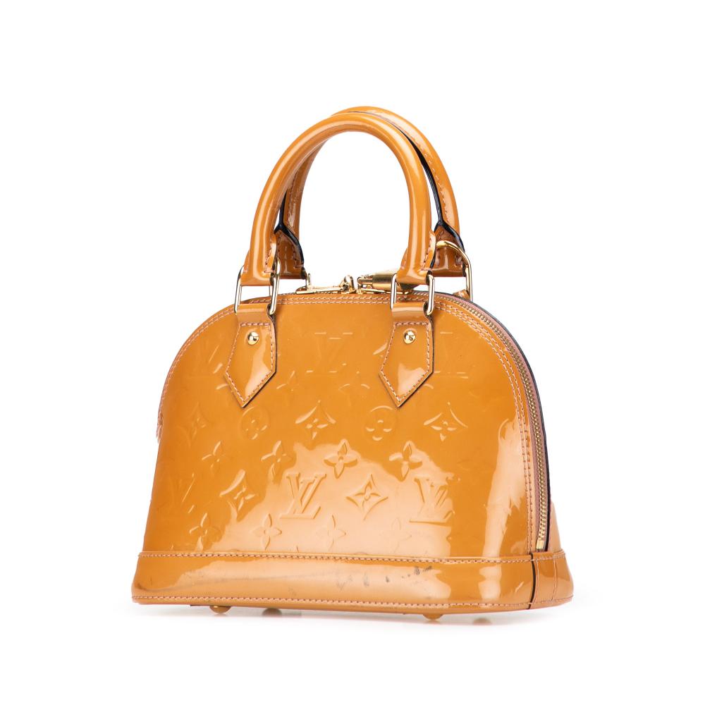 Louis Vuitton B Louis Vuitton Brown Camel Vernis Leather Leather Monogram Vernis Alma BB France