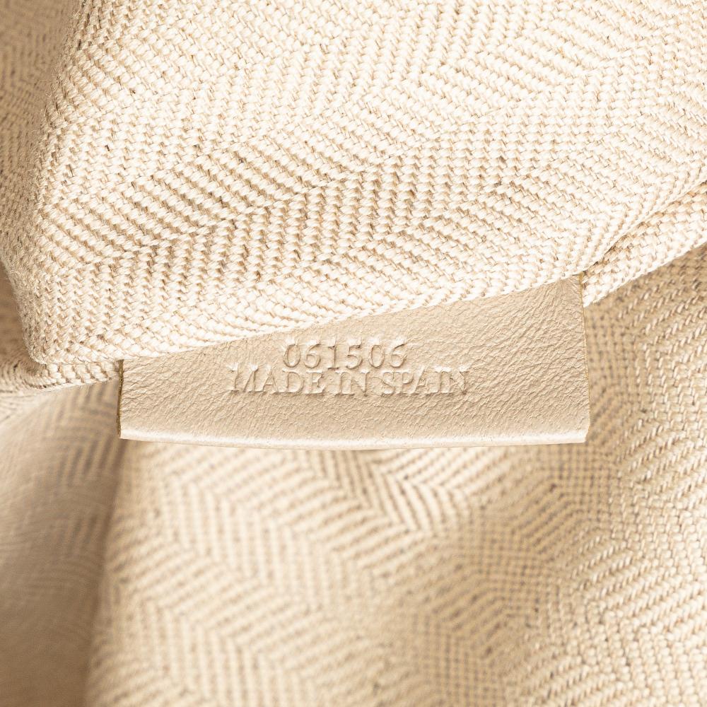 Loewe AB LOEWE Brown Beige Calf Leather Extra Large Canvas and Cut Out Amazona 75 Spain