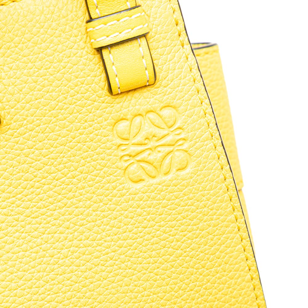 Loewe B LOEWE Yellow Mustard Calf Leather Mini Grained skin Drawstring Hammock Bag Spain