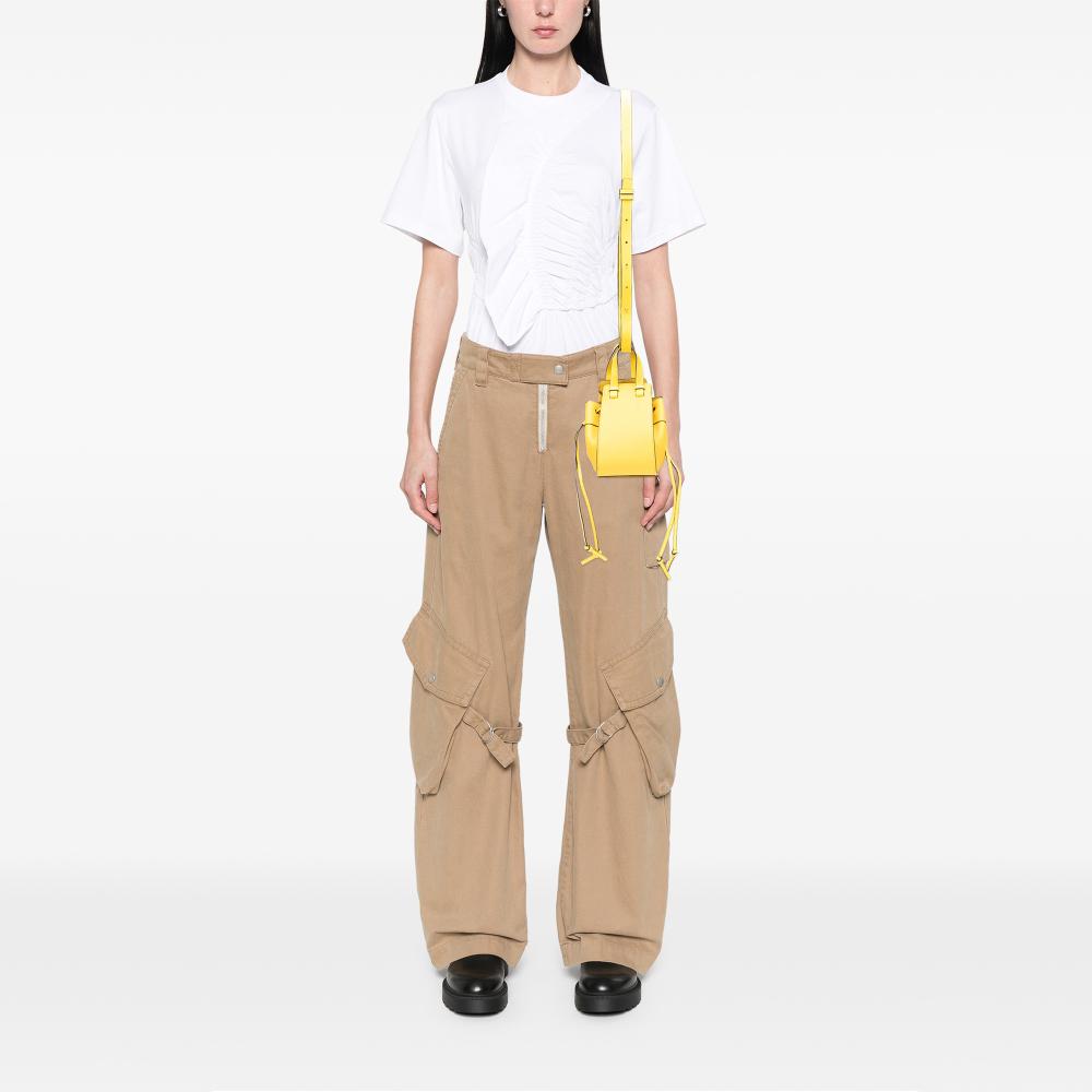 Loewe B LOEWE Yellow Mustard Calf Leather Mini Grained skin Drawstring Hammock Bag Spain