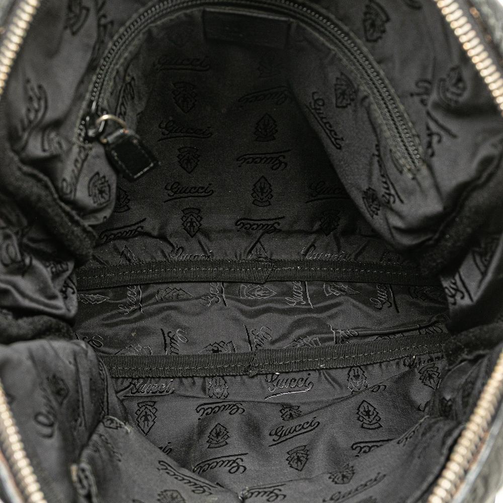 Gucci B Gucci Black Calf Leather Guccissima Crossbody Italy