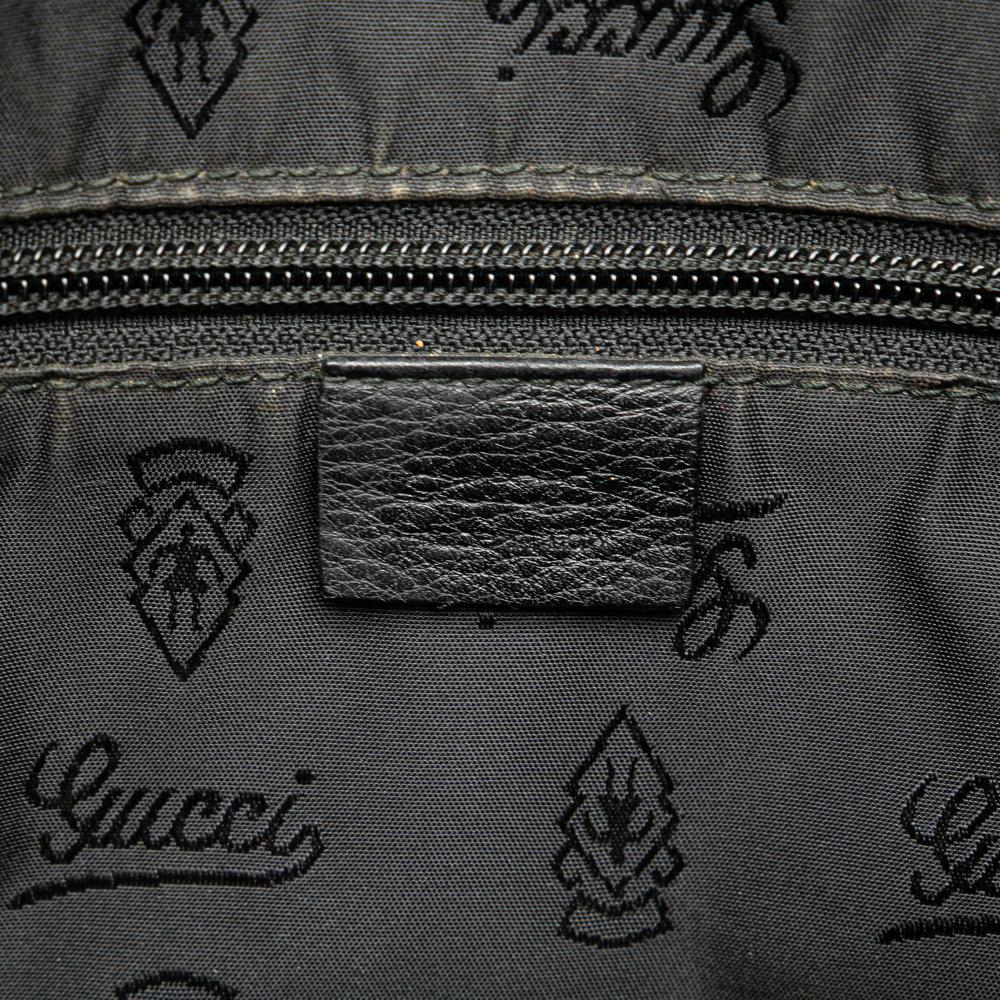 Gucci B Gucci Black Calf Leather Guccissima Crossbody Italy