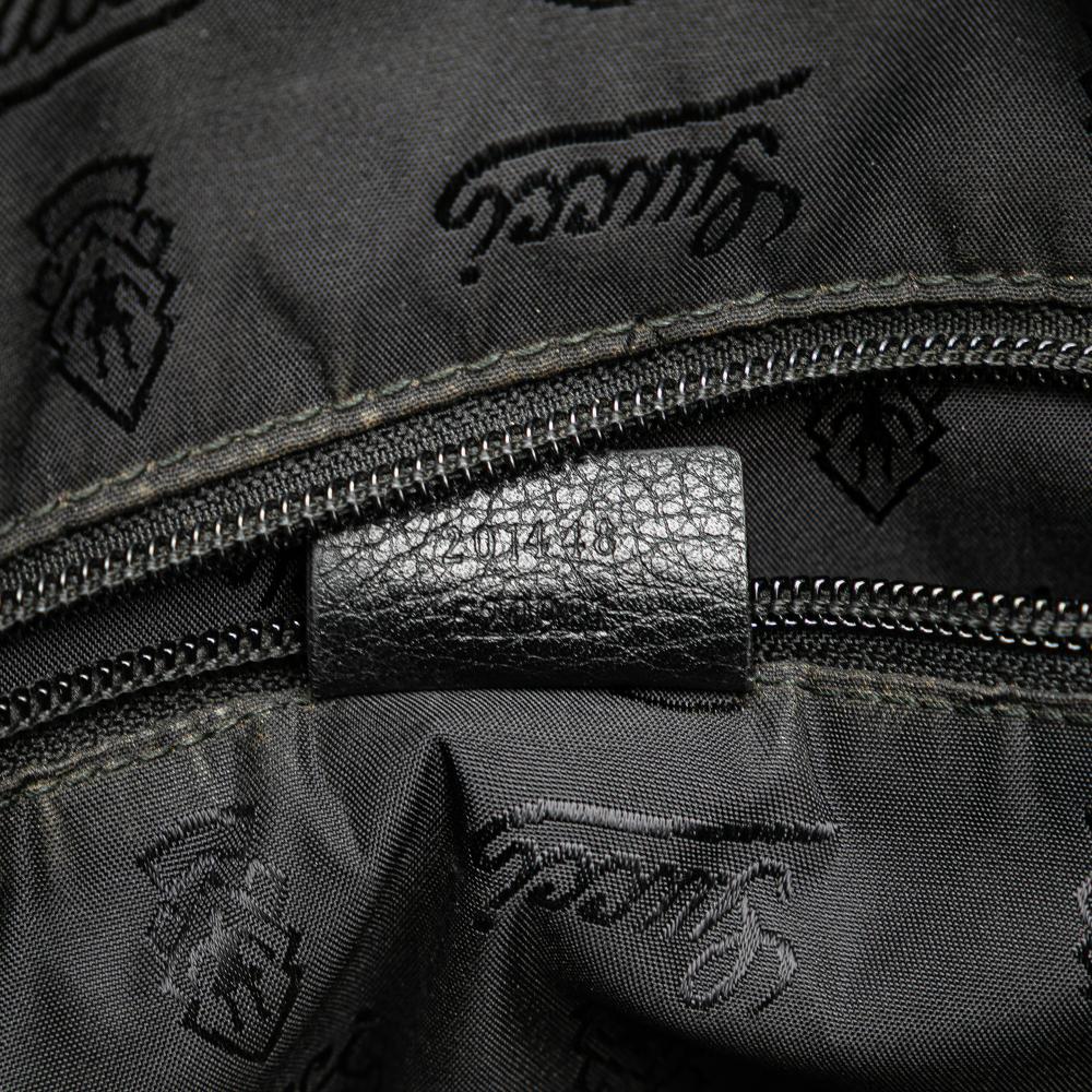 Gucci B Gucci Black Calf Leather Guccissima Crossbody Italy