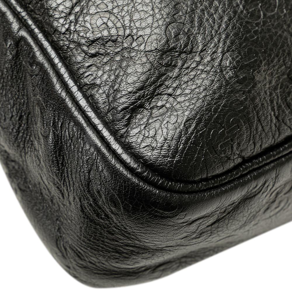 Gucci B Gucci Black Calf Leather Guccissima Crossbody Italy