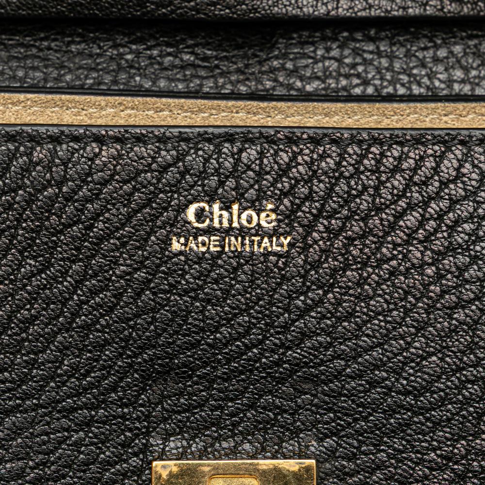 Chloé B Chloé Black Calf Leather Mini Drew Crossbody Italy