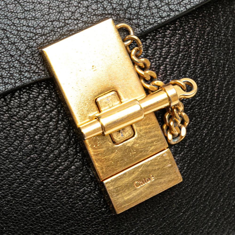 Chloé B Chloé Black Calf Leather Mini Drew Crossbody Italy