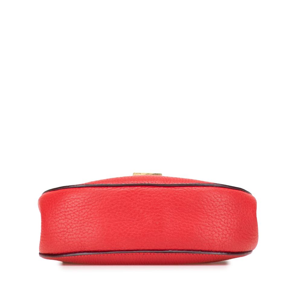 Chloé B Chloé Red Calf Leather Small Drew Crossbody Italy