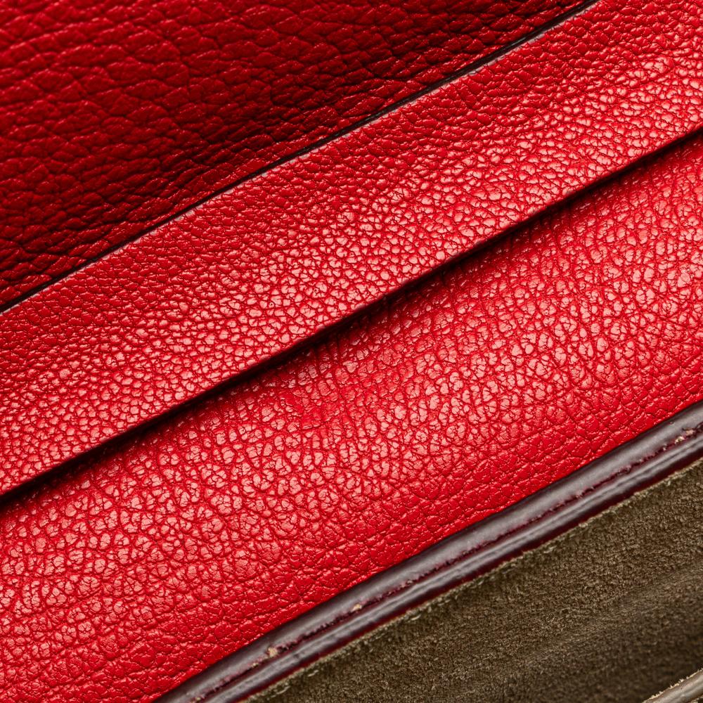 Chloé B Chloé Red Calf Leather Small Drew Crossbody Italy