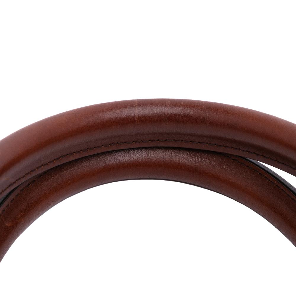 Burberry B Burberry Brown Light Brown Canvas Fabric Medium House Check Bridle Orchard Handbag Italy