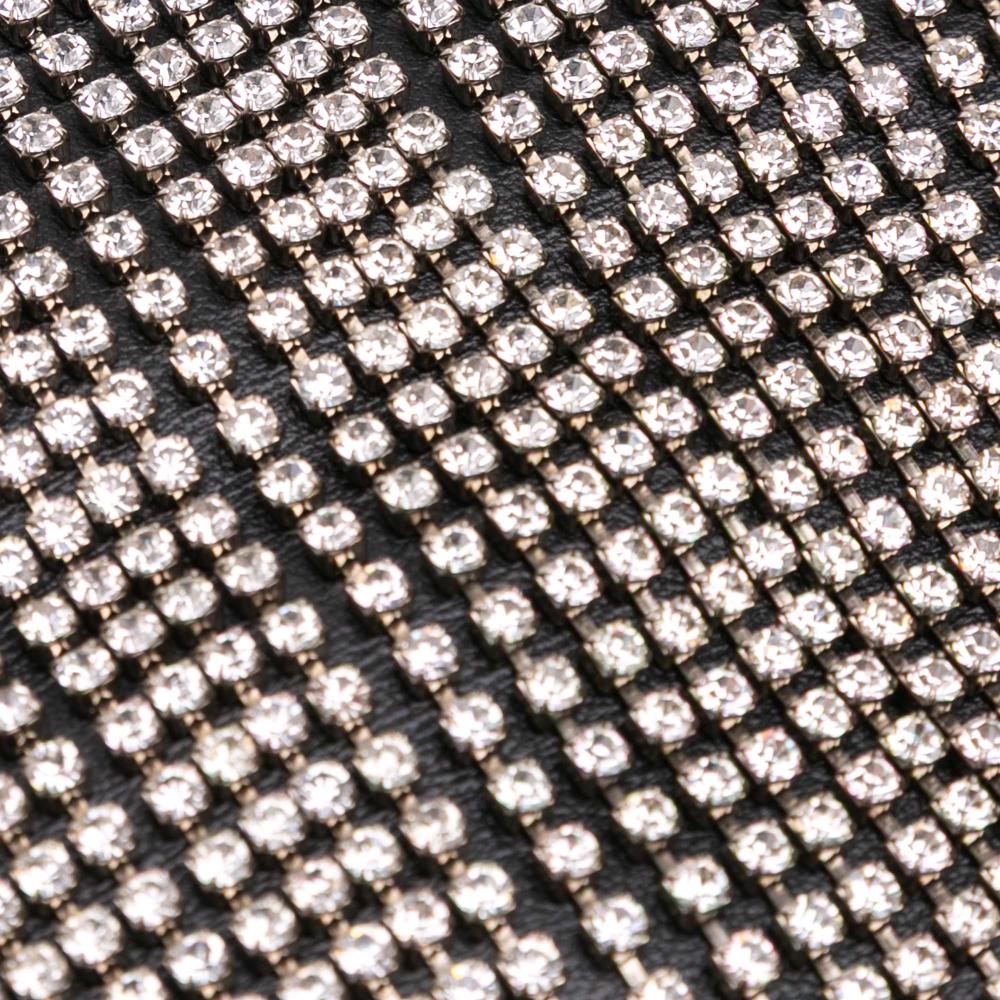 Miu Miu B Miu Miu Black Nappa Leather Leather Nappa Crystal Fringe Crossbody Italy