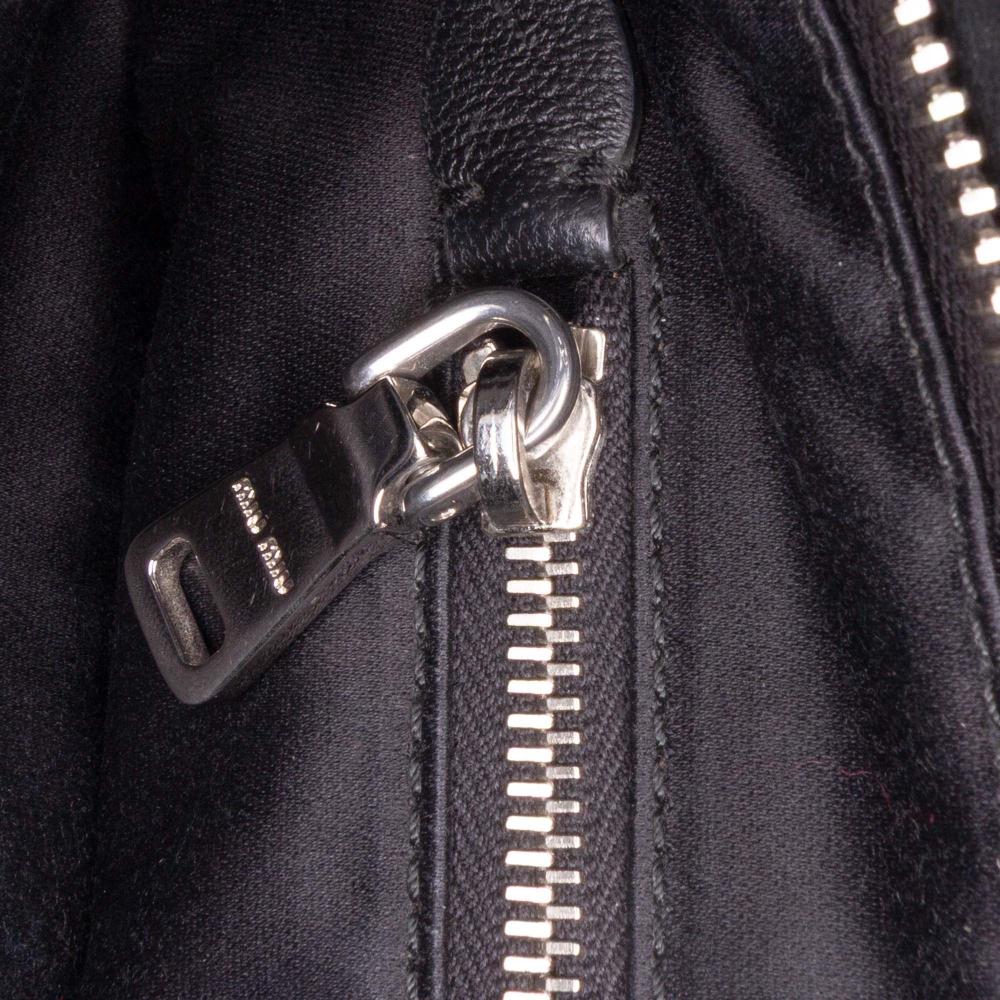 Miu Miu B Miu Miu Black Nappa Leather Leather Nappa Crystal Fringe Crossbody Italy