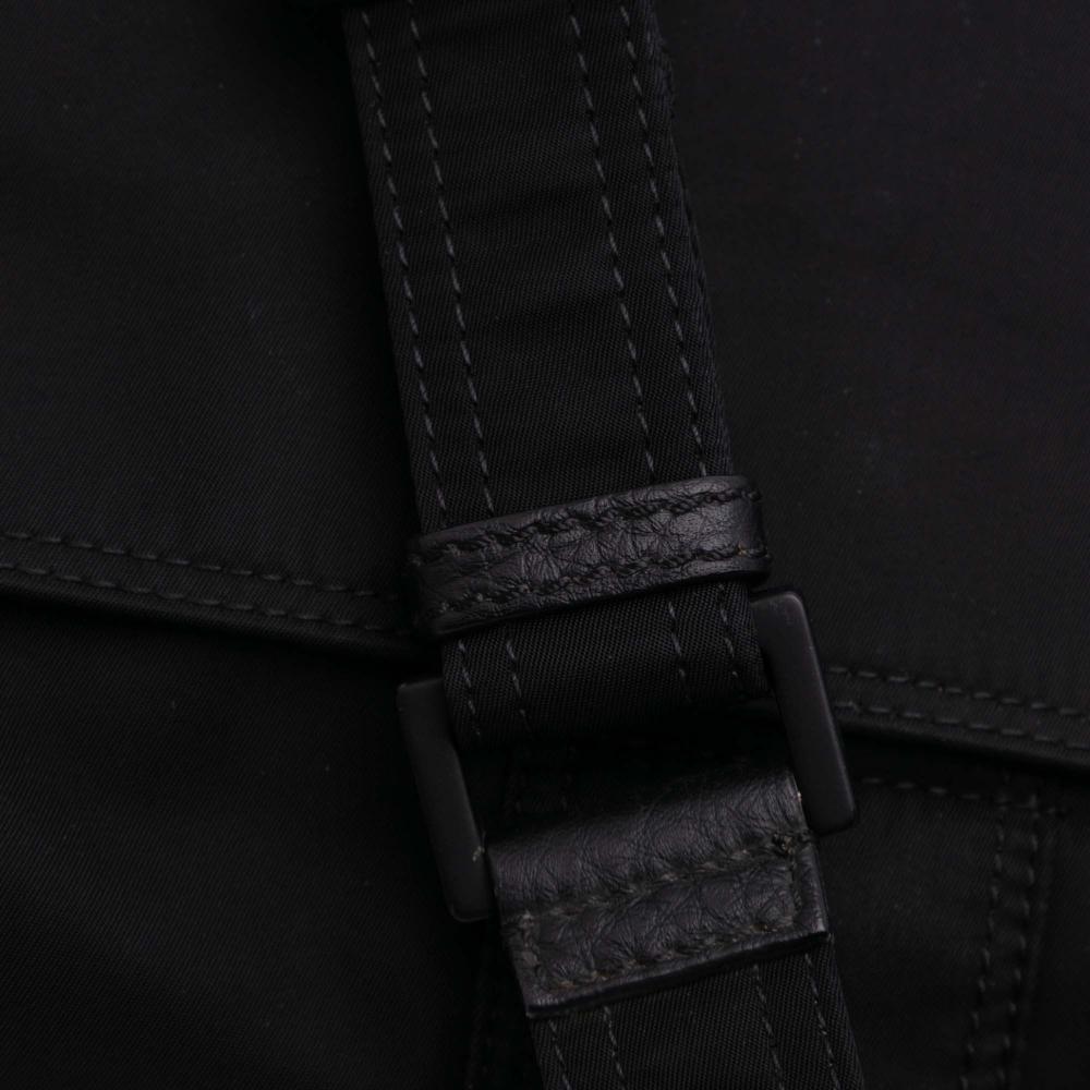 Fendi B Fendi Black Nylon Fabric Medium Econyl Baguette Crossbody Italy