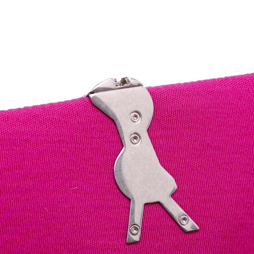 Saint Laurent AB Saint Laurent Pink Hot Pink Wool Fabric Medium Jersey Patchwork Jamie Crossbody Italy