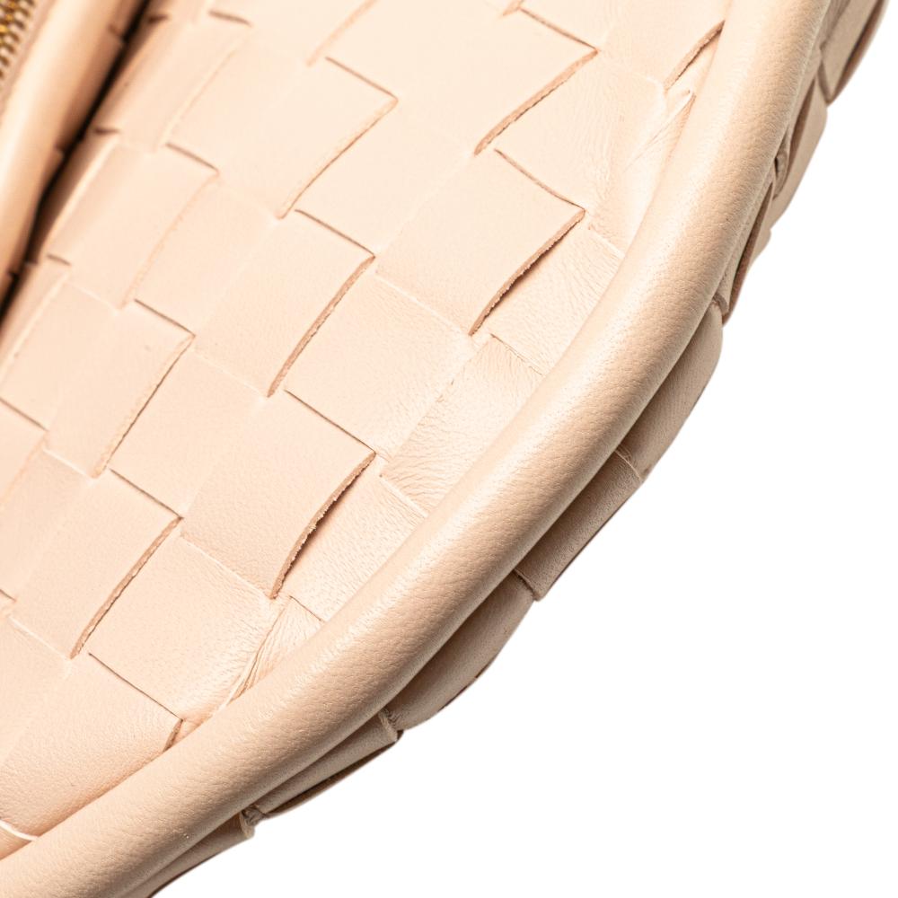 Bottega Veneta AB Bottega Veneta Pink Light Pink Nappa Leather Leather Small Nappa Intrecciato Gemelli Hobo Italy