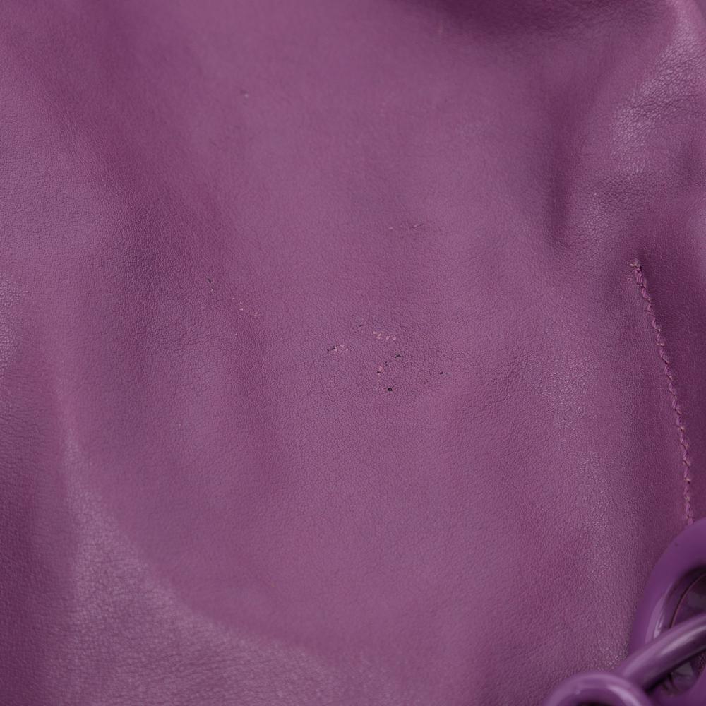 Bottega Veneta B Bottega Veneta Purple Dark Purple Calf Leather Vitello Mosaico Laque Tote Italy