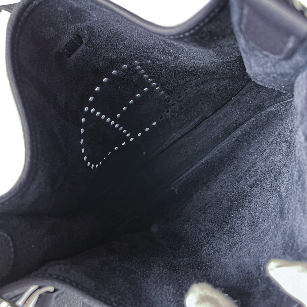 Hermès Evelyne 29 Taurillon Clemence Leather Hobo Crossbody S Black