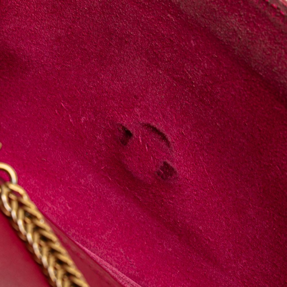 Saint Laurent B Saint Laurent Red Calf Leather Small Betty Crossbody Italy