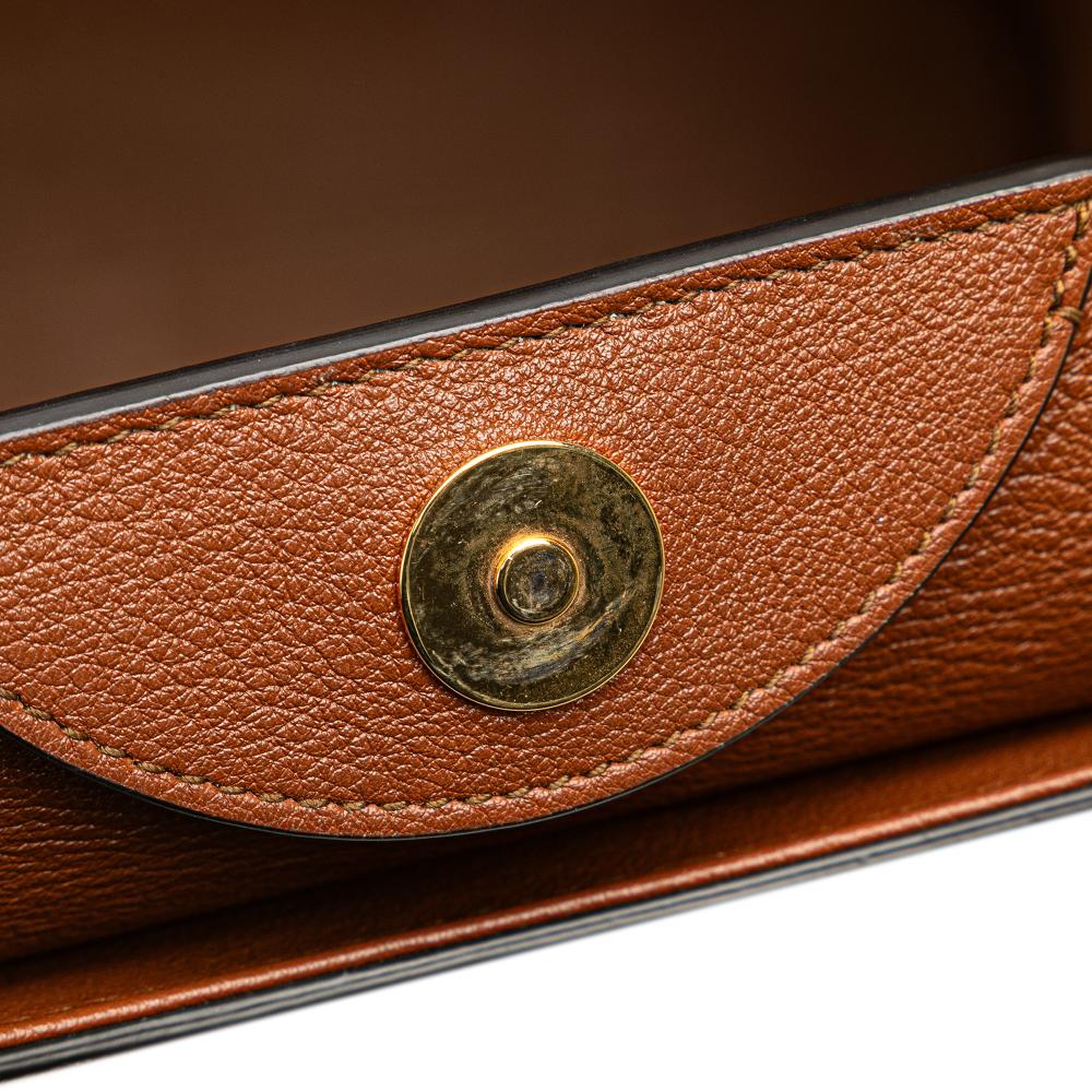 Gucci B Gucci Brown Calf Leather Small Bamboo Diana Satchel Italy