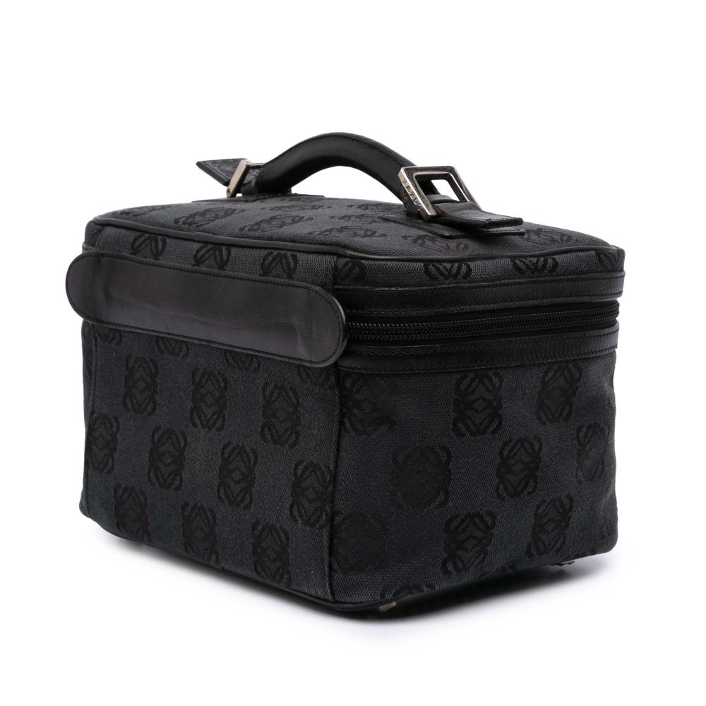 Loewe B LOEWE Black Canvas Fabric Anagram Vanity Case Spain
