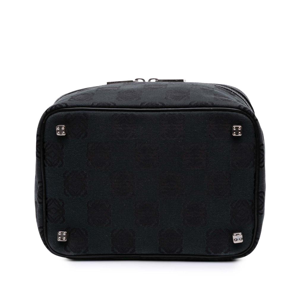 Loewe B LOEWE Black Canvas Fabric Anagram Vanity Case Spain