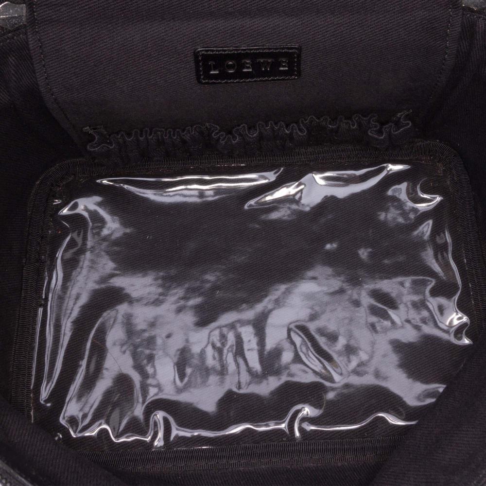 Loewe B LOEWE Black Canvas Fabric Anagram Vanity Case Spain