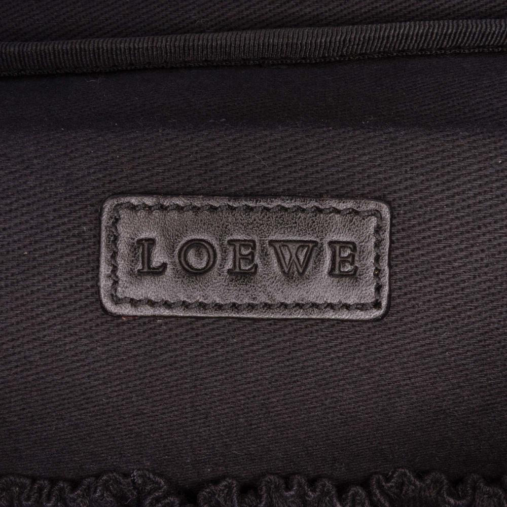Loewe B LOEWE Black Canvas Fabric Anagram Vanity Case Spain