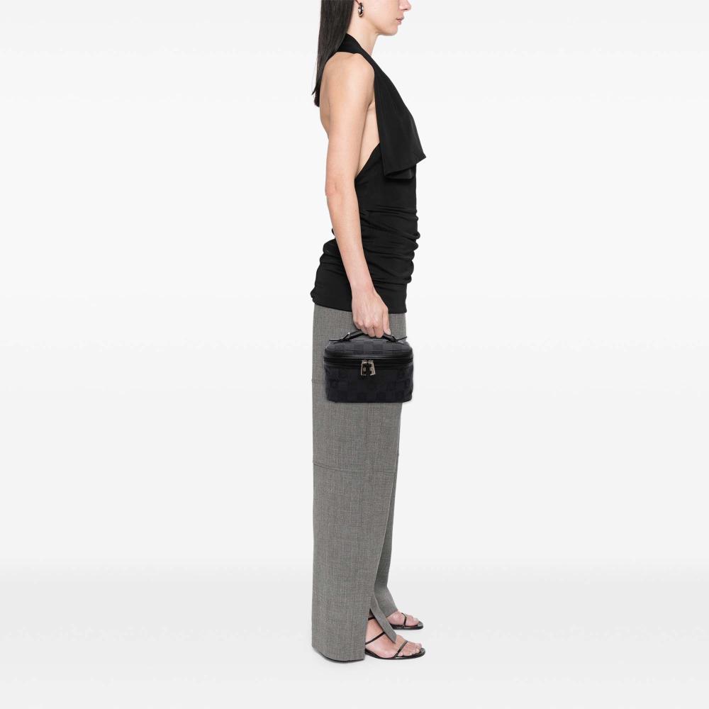 Loewe B LOEWE Black Canvas Fabric Anagram Vanity Case Spain