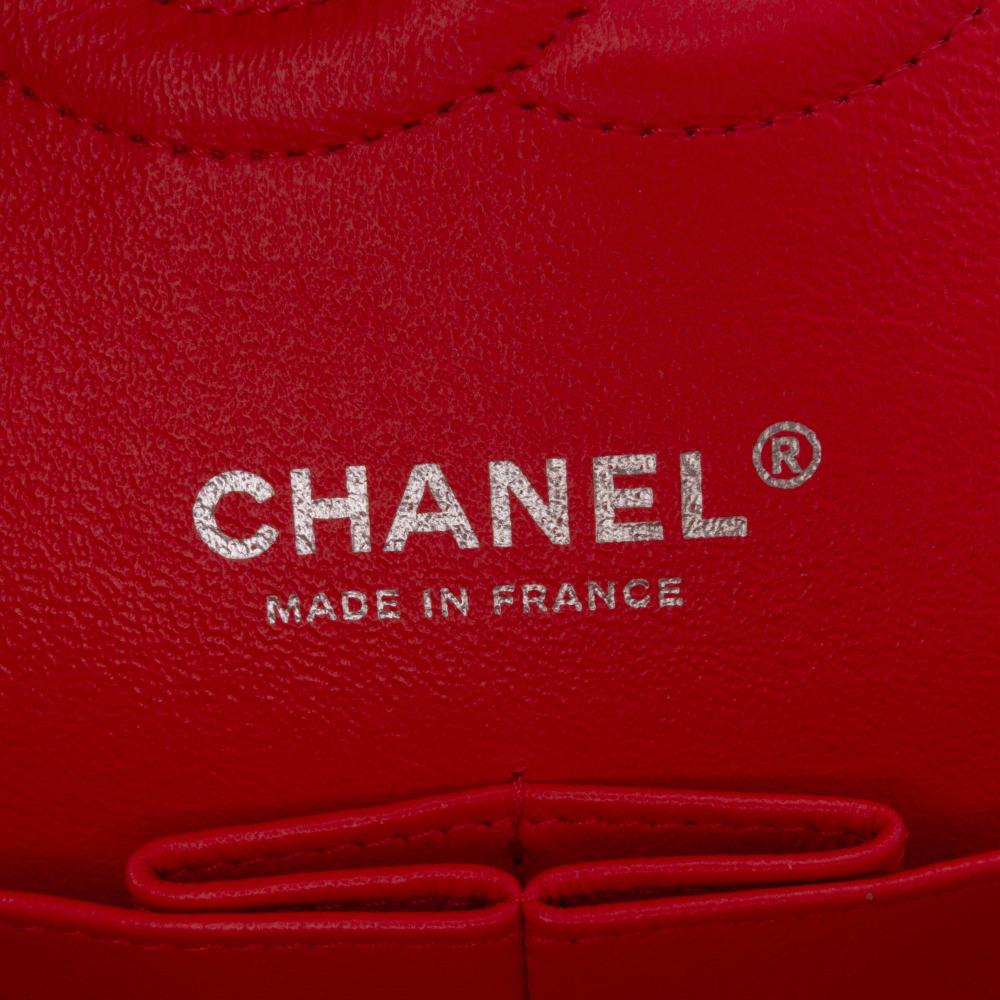 Chanel B Chanel Red Velvet Fabric Medium Classic Double Flap France