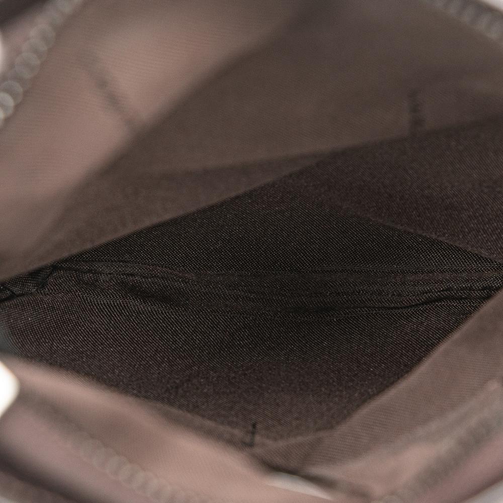 Fendi AB Fendi Brown Canvas Fabric Zucchino Crossbody Italy