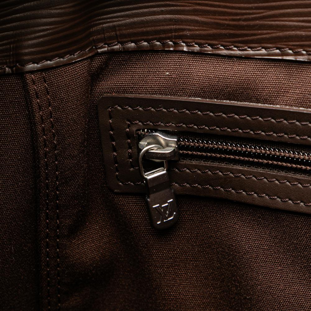 Louis Vuitton B Louis Vuitton Brown Dark Brown Epi Leather Leather Epi Sac Plat GM France
