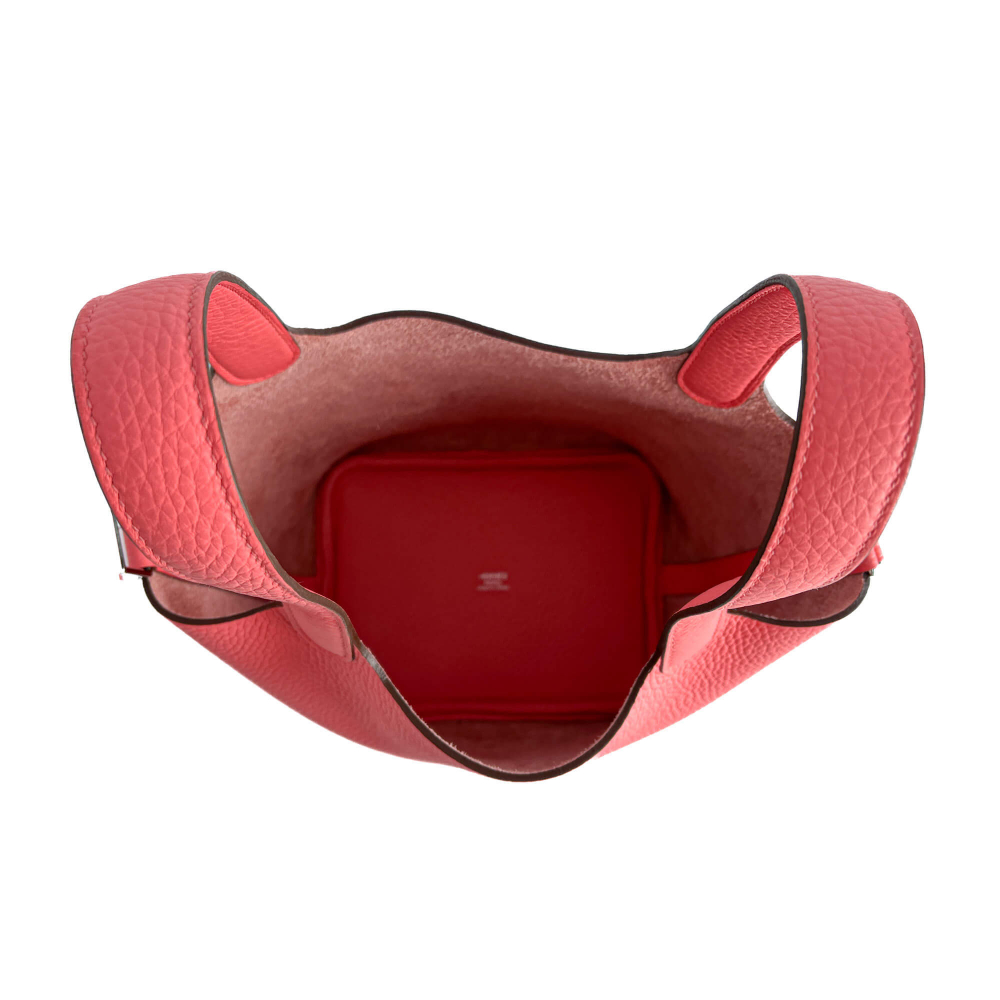 Hermès Picotin 18 Lock Leather Bucket Handbag Rose Jaipur