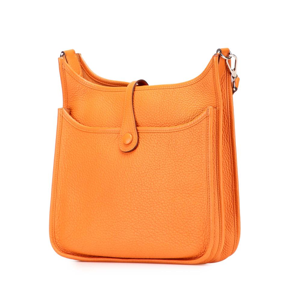 Hermès B Hermès Orange Calf Leather Clemence Evelyne III PM France