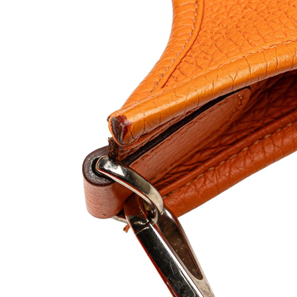 Hermès B Hermès Orange Calf Leather Clemence Evelyne III PM France