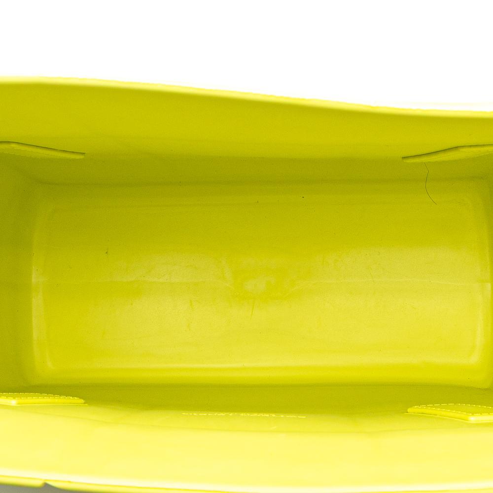 Bottega Veneta B Bottega Veneta Yellow Neon Yellow Chemical Fiber Fabric Medium Matte Rubber Arco Tote Italy