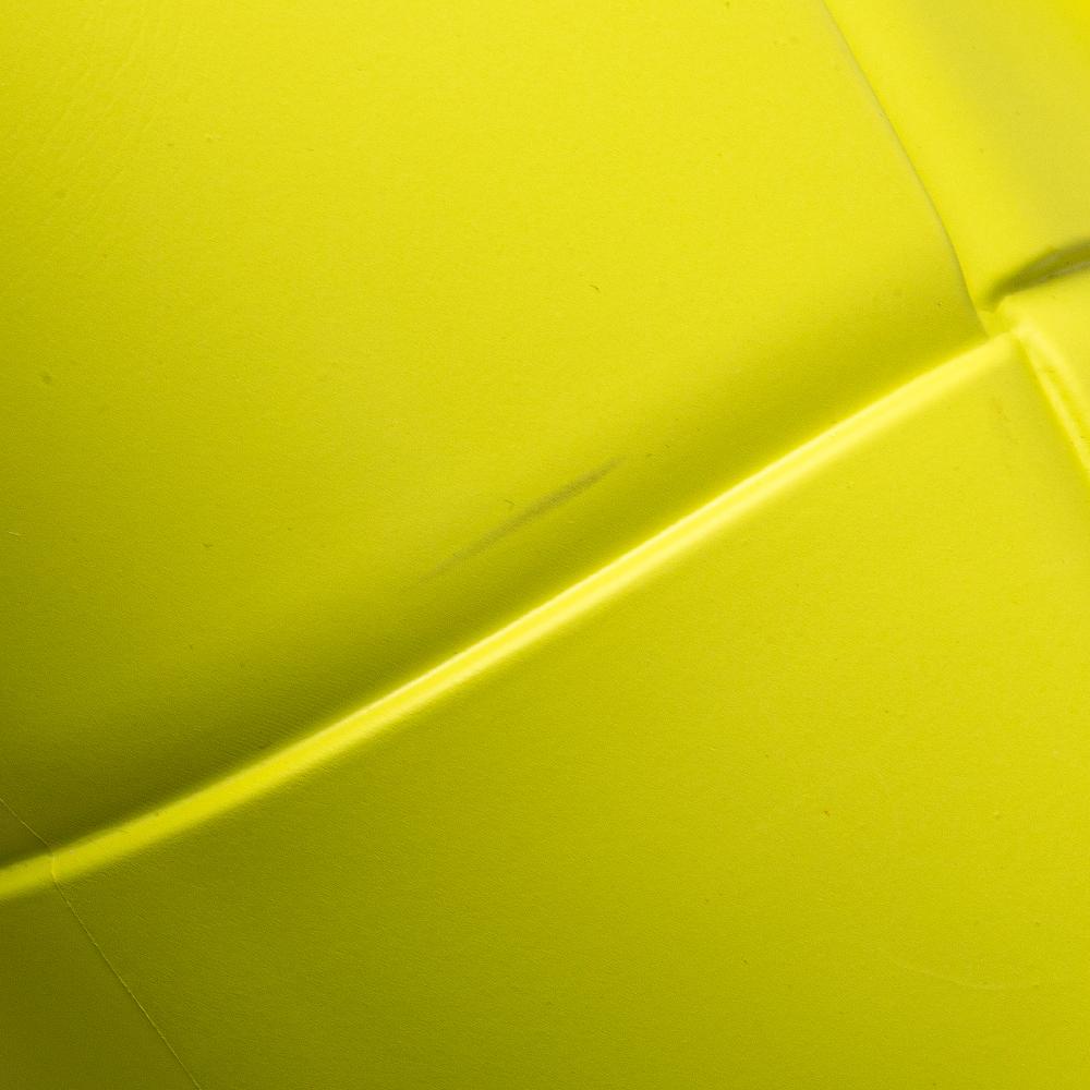 Bottega Veneta B Bottega Veneta Yellow Neon Yellow Chemical Fiber Fabric Medium Matte Rubber Arco Tote Italy