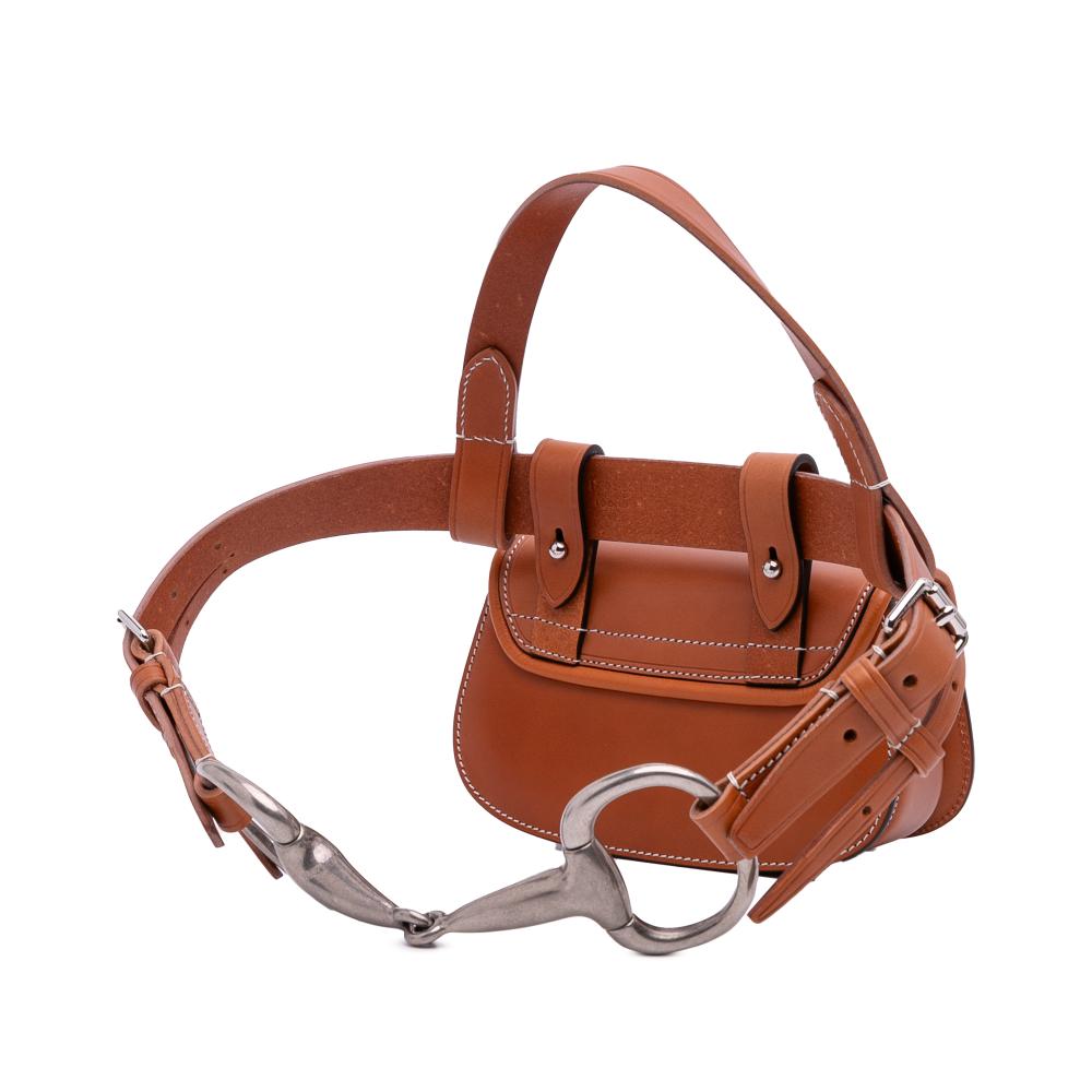 Gucci AB Gucci Brown Calf Leather Mini Bamboo 1947 Belt Bag Italy