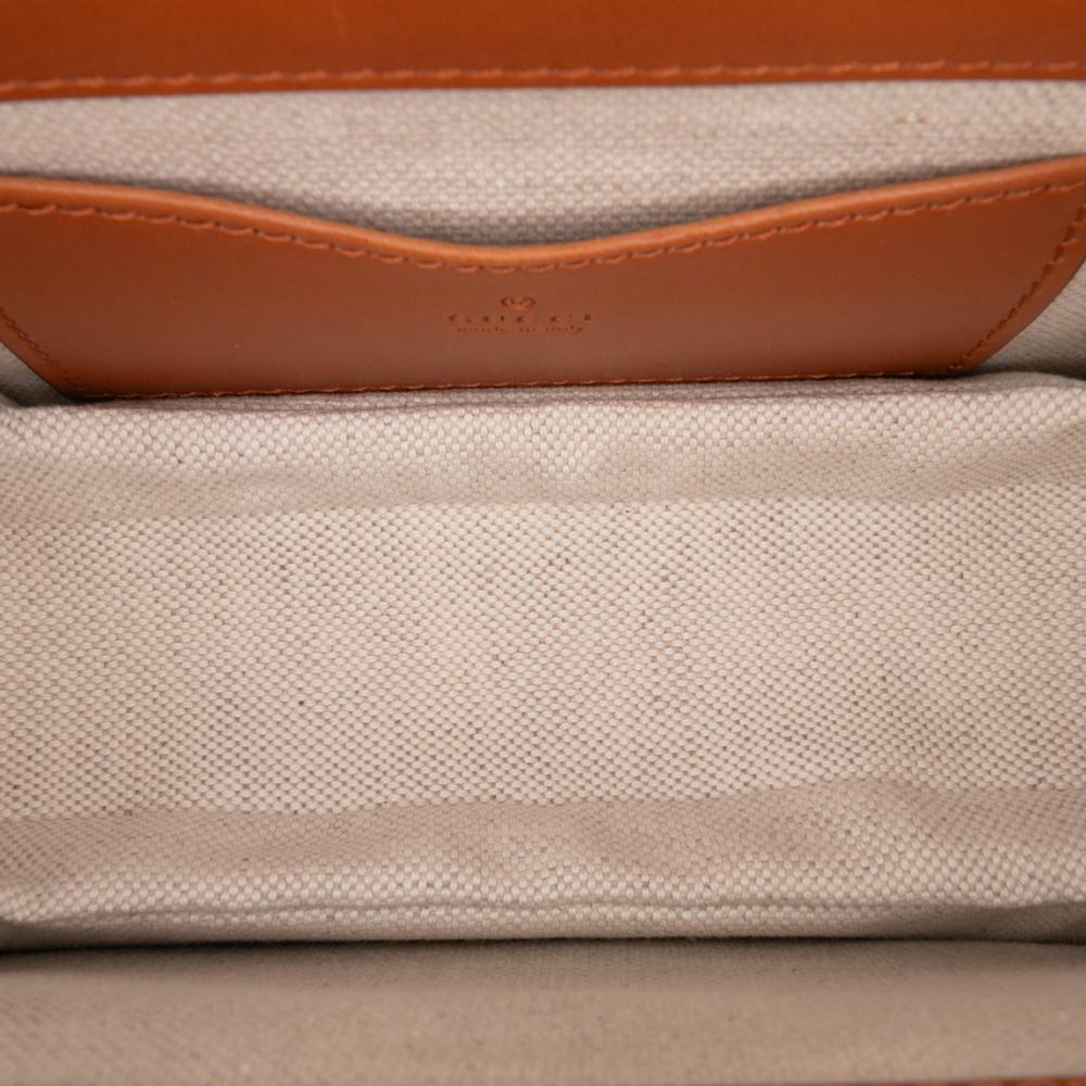 Gucci AB Gucci Brown Calf Leather Mini Bamboo 1947 Belt Bag Italy