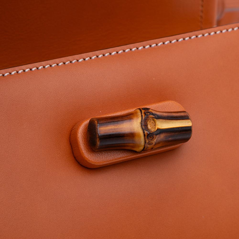 Gucci AB Gucci Brown Calf Leather Mini Bamboo 1947 Belt Bag Italy