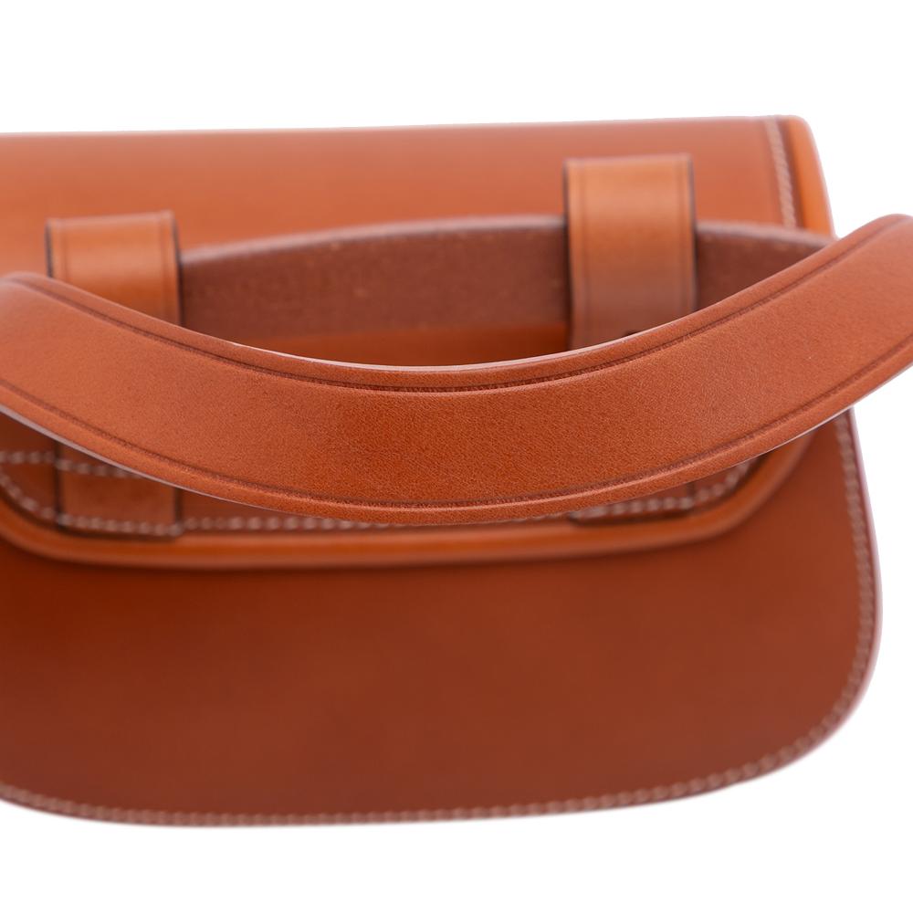 Gucci AB Gucci Brown Calf Leather Mini Bamboo 1947 Belt Bag Italy