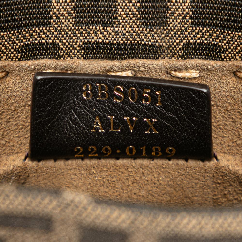 Fendi B Fendi Brown Canvas Fabric Mini Zucca Sunshine Shopper Tote Italy