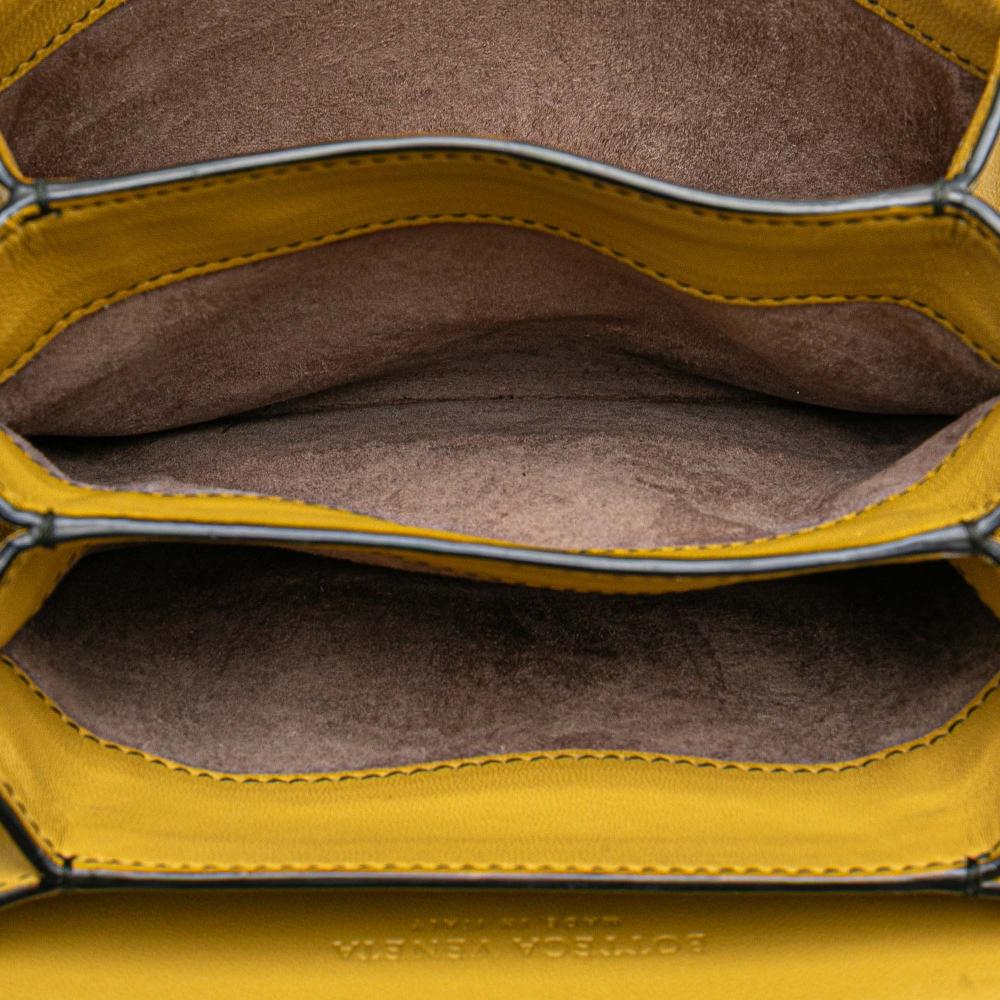 Bottega Veneta Yellow Small Nappa Intrecciato Runway Shoulder Bag Italy