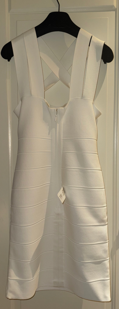 Herve Leger MINI-SYMBOLKLEID MIT KREUZAUSSCHNITT
