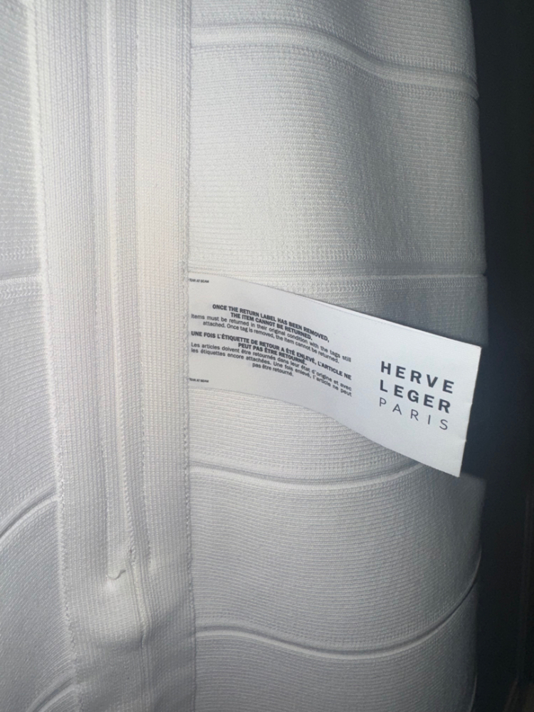 Herve Leger MINI-SYMBOLKLEID MIT KREUZAUSSCHNITT