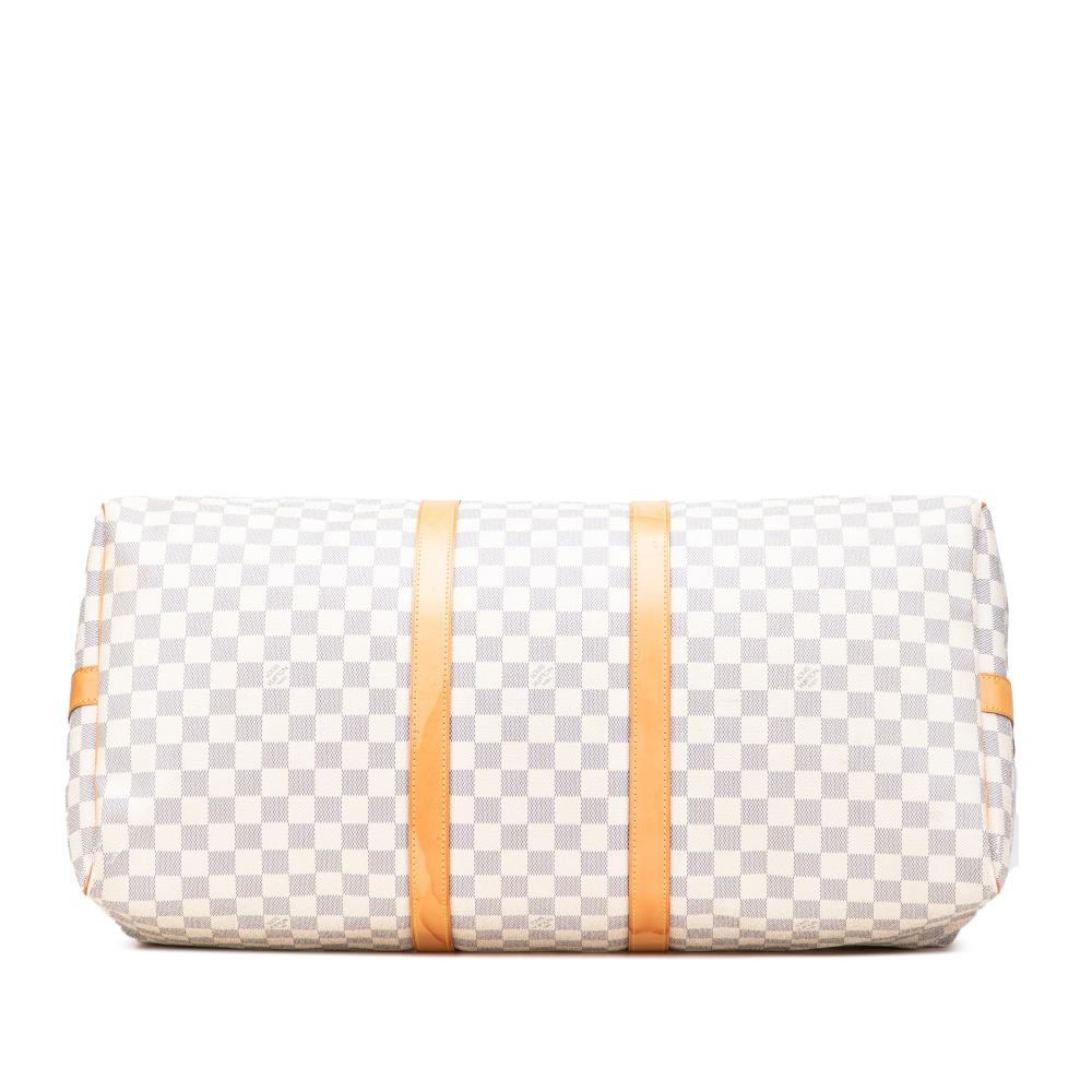 Louis Vuitton B Louis Vuitton White Damier Canvas Canvas Damier Azur Keepall Bandouliere 55 France