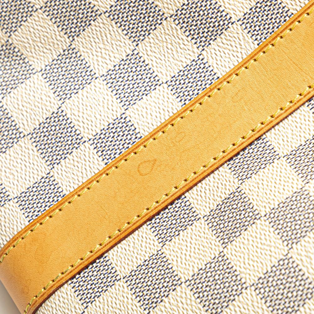 Louis Vuitton B Louis Vuitton White Damier Canvas Canvas Damier Azur Keepall Bandouliere 55 France