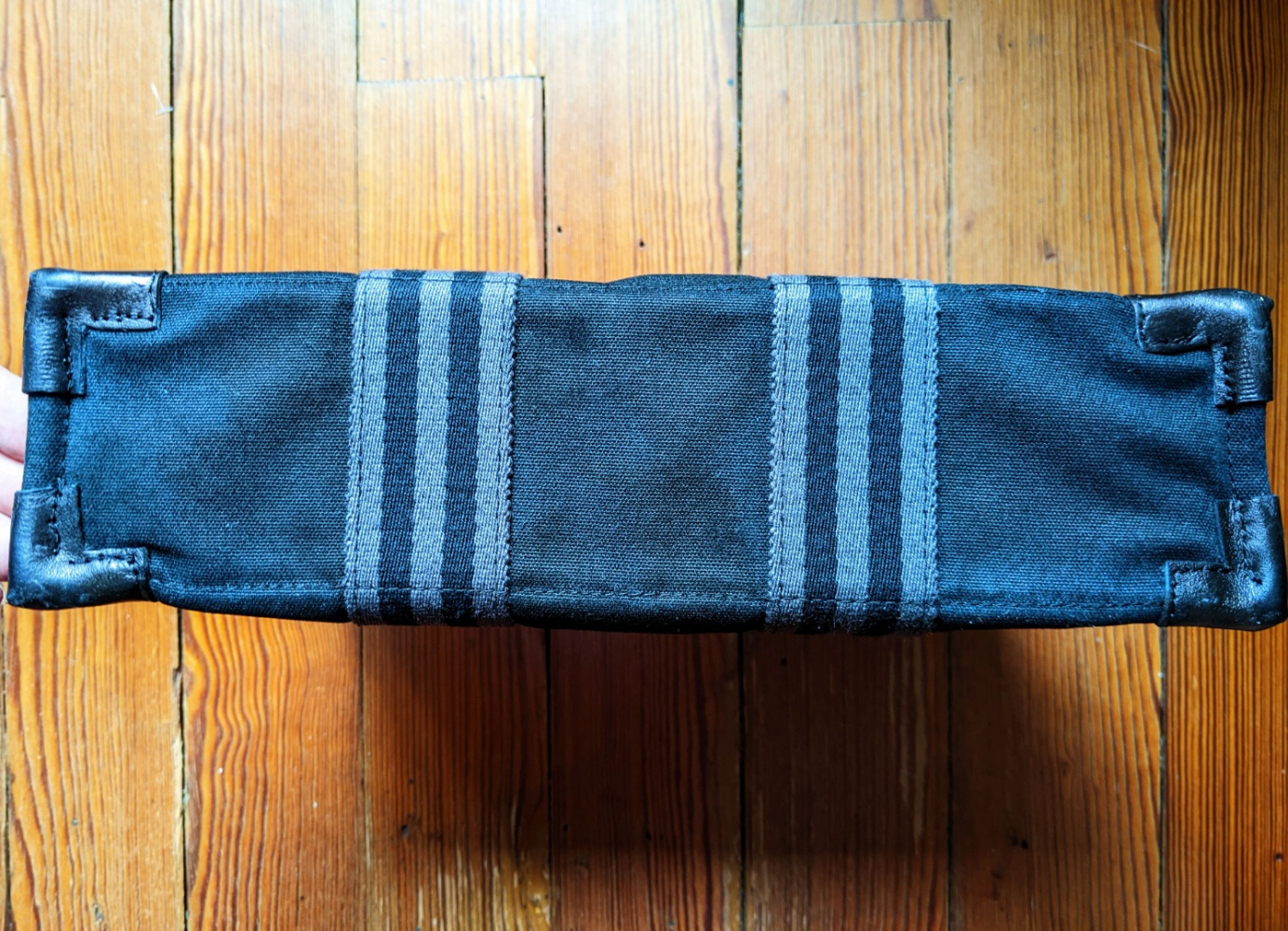 Hermès Kleine Tasche-Tasche-Tote Bag aus schwarzem Canvas