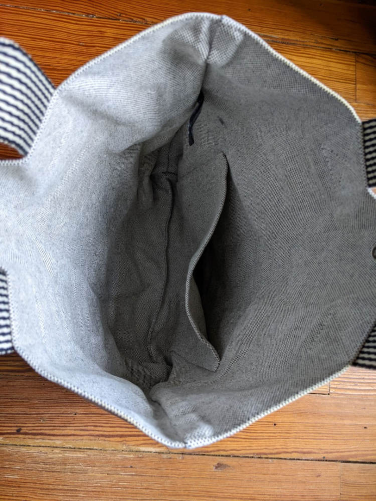 Hermès Taschen-Tote-Bag aus hellgrau meliertem Canvas