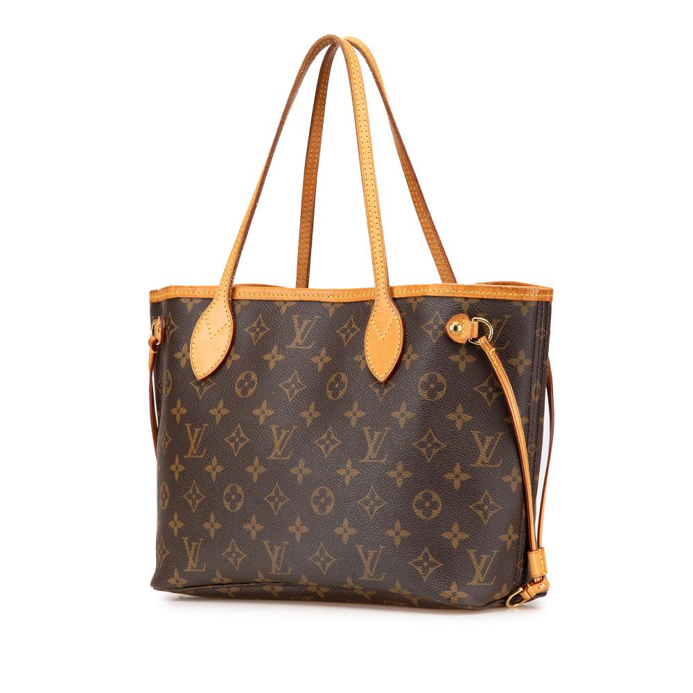 Louis Vuitton B Louis Vuitton Brown Monogram Canvas Canvas Monogram Neverfull PM France